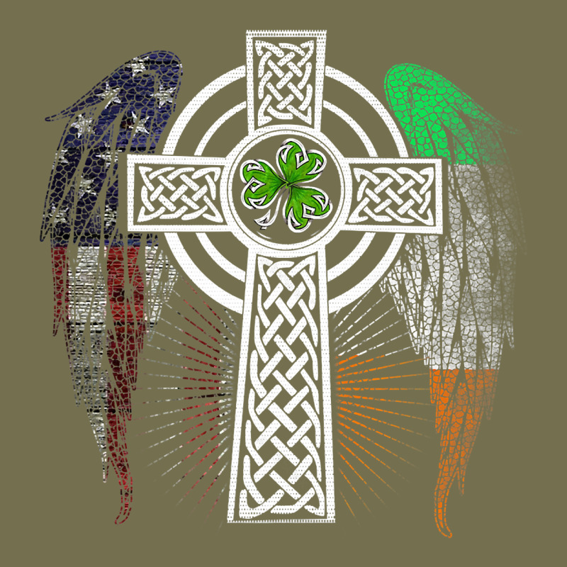 Irish American Usa Flag Celtic Cross St Patrick's Day Premium T Shirt Vintage Hoodie by linhVisuals | Teevron