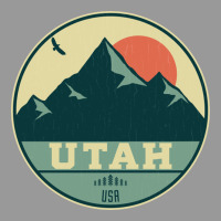 Utah Retro Mountain Badge Vintage Hoodie | Teevron
