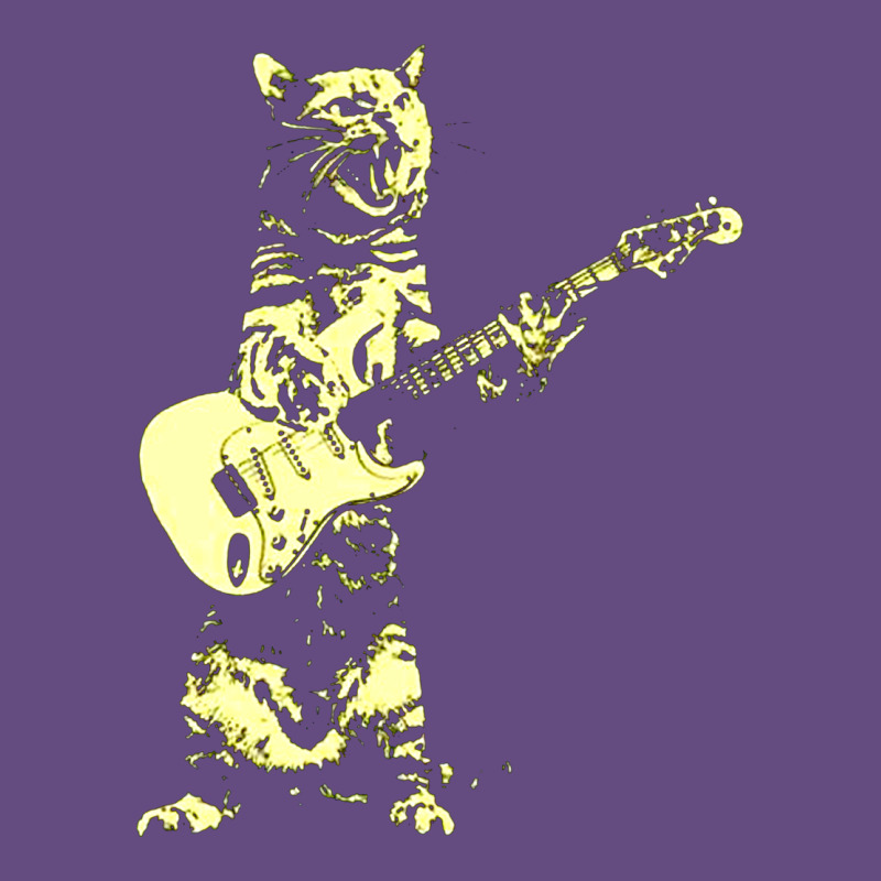 Cat Playing Guitar Vintage Hoodie by linhVisuals | Teevron