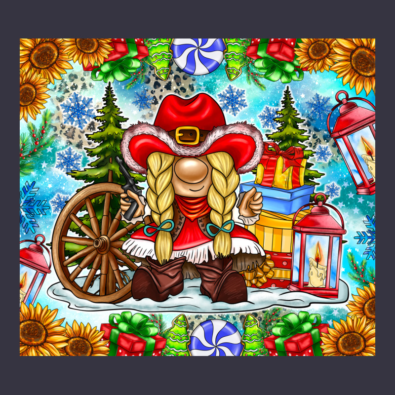 Christmas Cowboy Gnome Vintage Hoodie by CowhideDigitalArt | Teevron