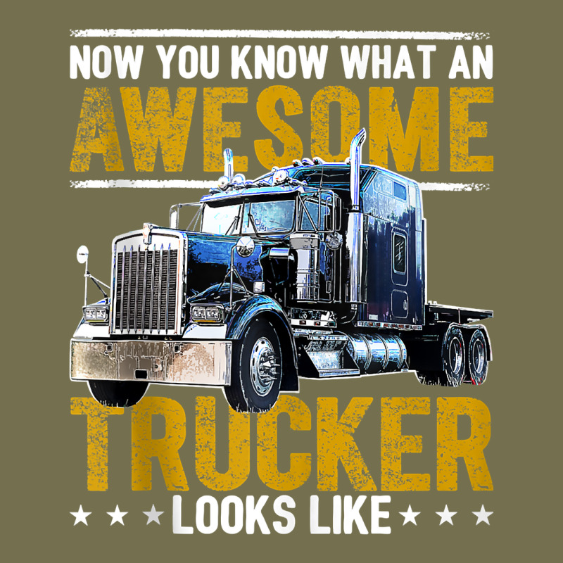 Awesome Trucker Big Rig Semi Trailer Truck Driver Gift Men Tank Top Vintage Hoodie by linhVisuals | Teevron
