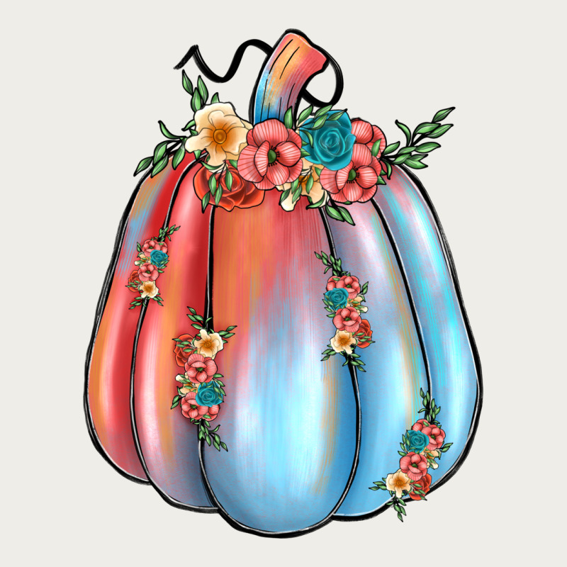 Flowers Pumpkin Zipper Hoodie by JahusDesignShop | Teevron
