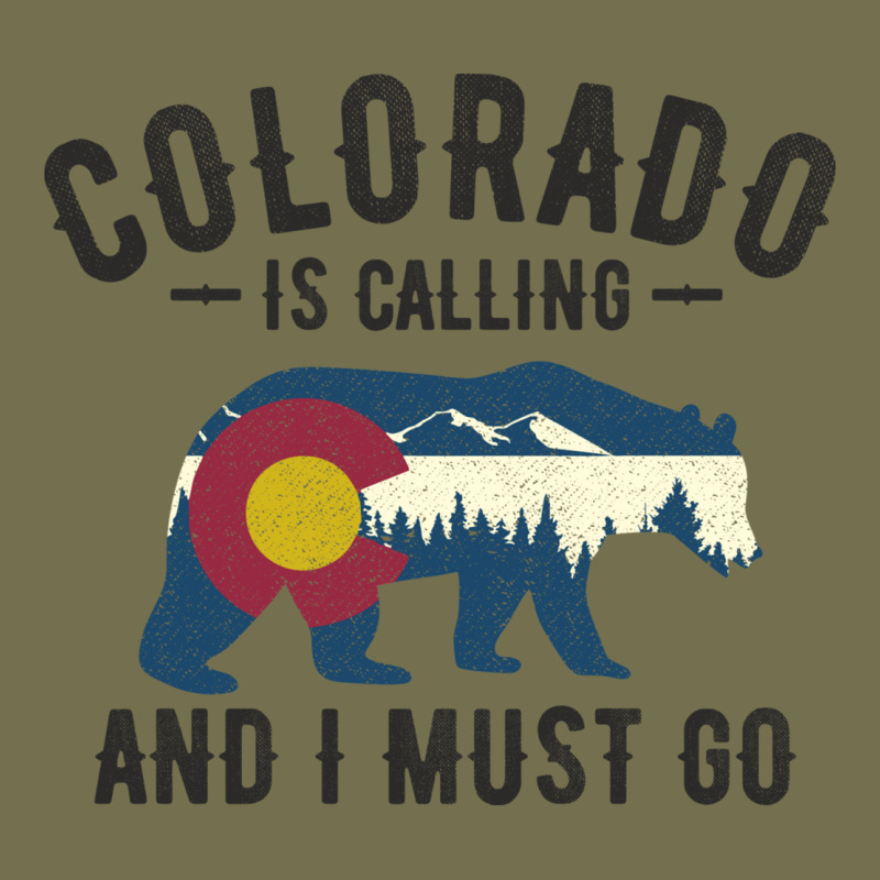 Colorado Is Calling And I Must Go State Flag With Wild Bear Vintage Hoodie by linhVisuals | Teevron