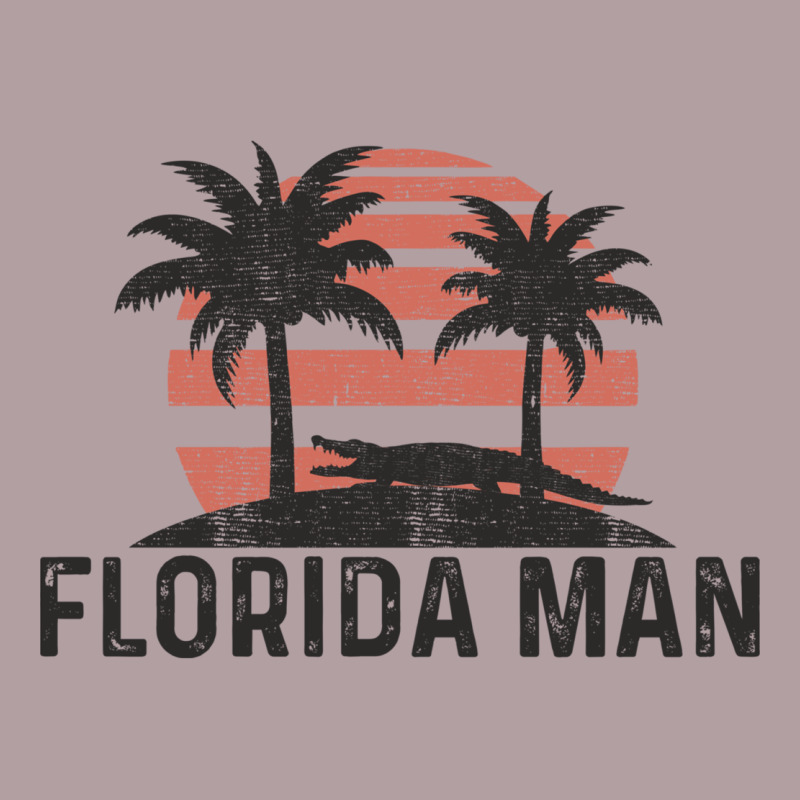 Florida Man State Funny Meme Vintage Palm Trees And Sunset Retro Sun Vintage Hoodie by linhVisuals | Teevron
