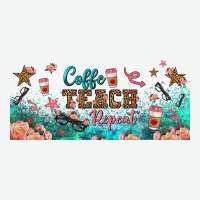 Coffe Teach Repeat Libbey Glass Urban Heavy Tee | Teevron