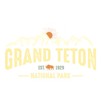 grand teton national park est 1929 vinage wyoming mountains graphic | Teevron