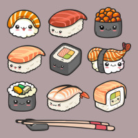 Happy Sushi Kawaii Anime Japanese Food Lover Funny Illustration Gift Vintage Hoodie | Teevron
