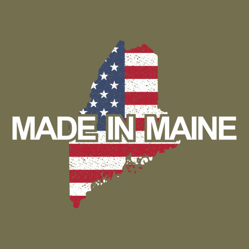 Made In Maine American Flag Funny Patriotic State Lover Gift Vintage Hoodie by linhVisuals | Teevron
