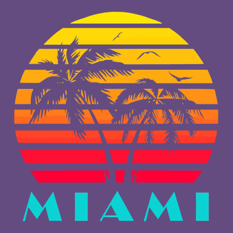 Miami 80s Sunset Vintage Hoodie by linhVisuals | Teevron