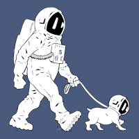 Walking The Dog Astronaut Vintage Hoodie | Teevron