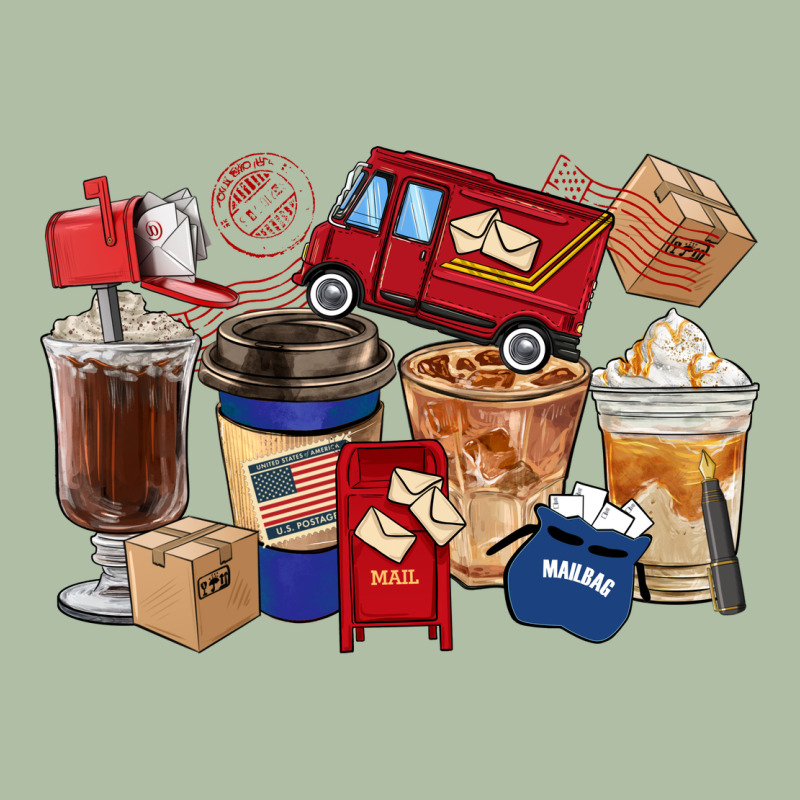 Postal Worker Coffee Cups Urban Heavy Tee by FaDigitalArtStudio | Teevron