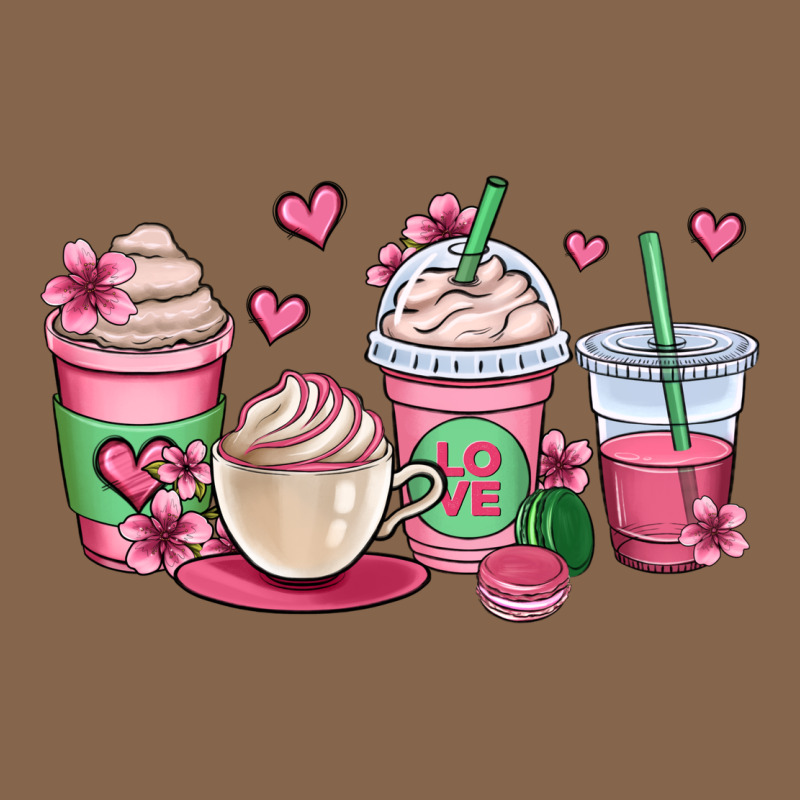 Valentines Day Coffee Cups Premium Tee by OliviaCreatesArt | Teevron