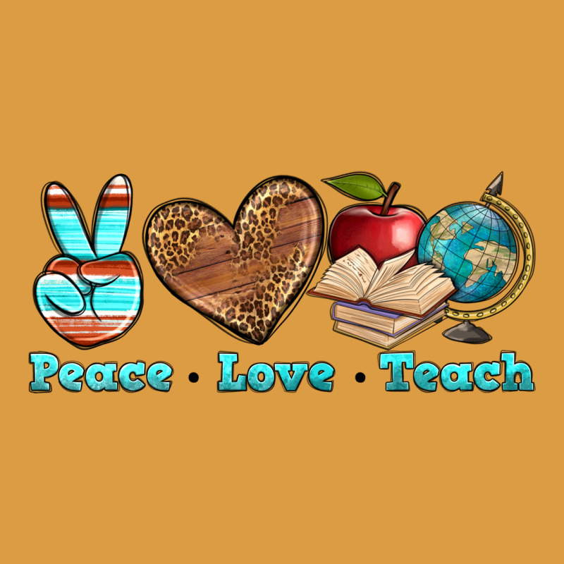 Peace Love Teach Urban Heavy Tee by BundleAndBundleShop | Teevron