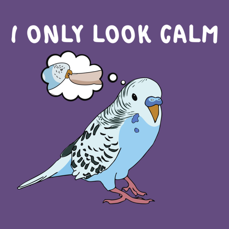 Parakeet Bird Biting Finger Funny I Only Look Calm Vintage Hoodie by linhVisuals | Teevron
