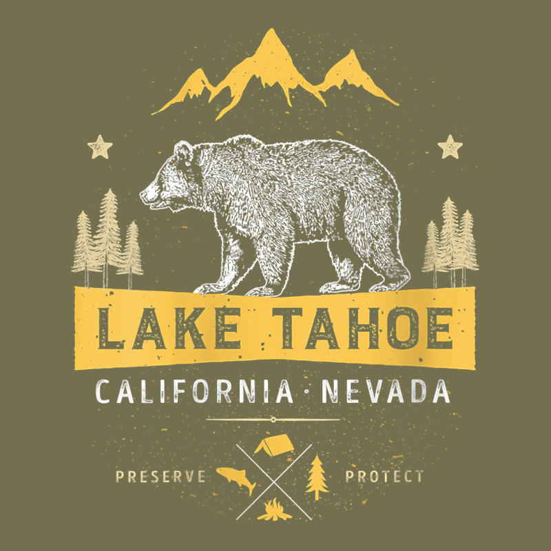 Womens Lake Tahoe National Park California Nevada Vintage Bear Men V N Vintage Hoodie by linhVisuals | Teevron