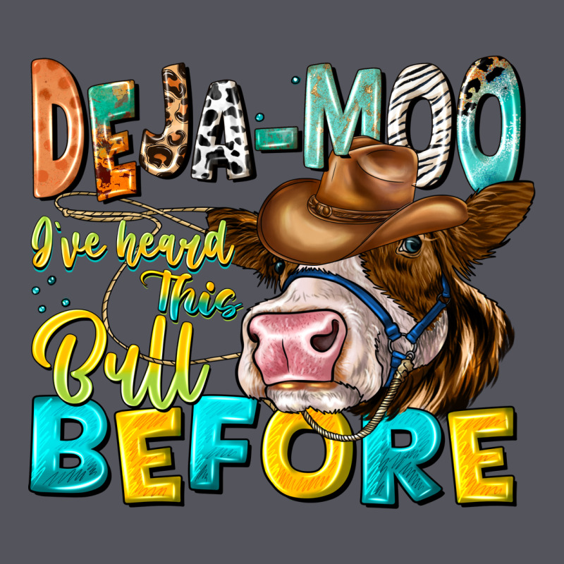 Deja Moo I've Heard Tih Bull Before Vintage Hoodie by CowhideDigitalArt | Teevron