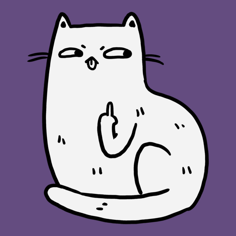 Cat Giving The Finger Vintage Hoodie by linhVisuals | Teevron