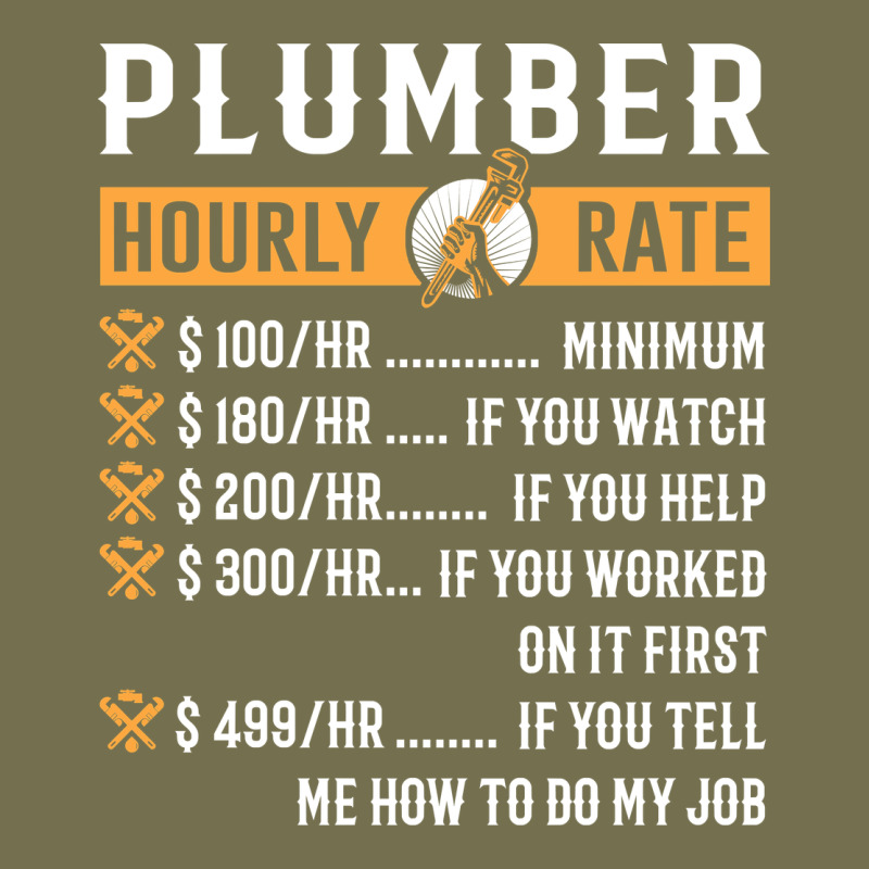 Funny Plumber Gifts   Plumber Hourly Rate Hoodie Vintage Hoodie by linhVisuals | Teevron