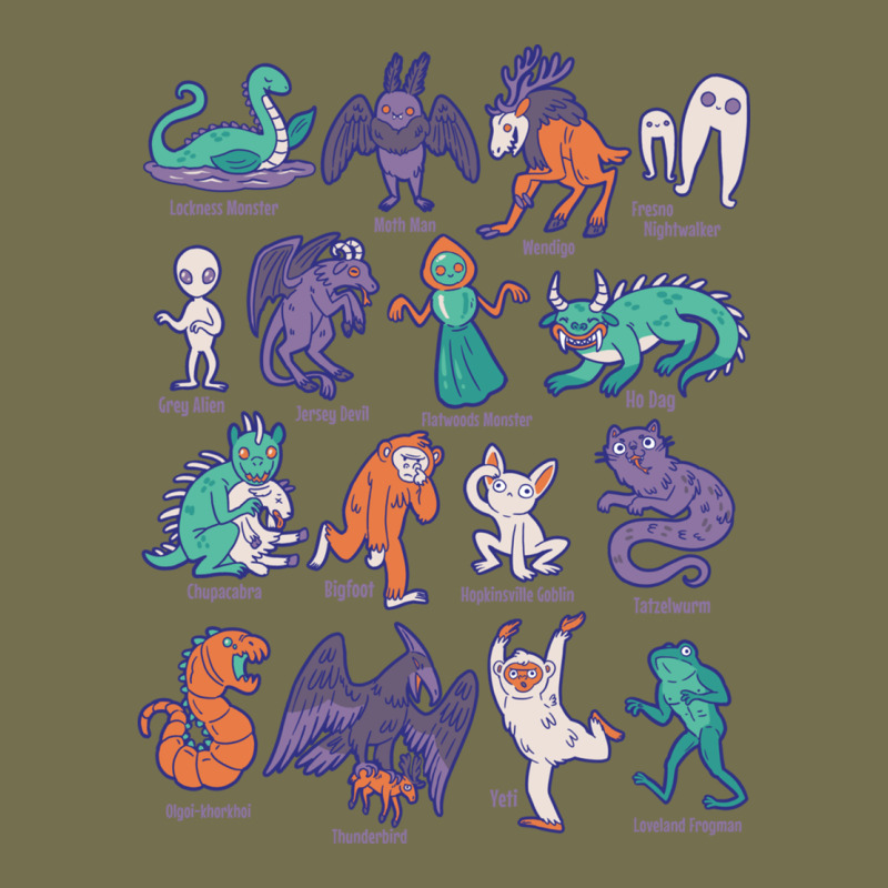 Cryptid Creatures   Mythology Vintage Hoodie by linhVisuals | Teevron