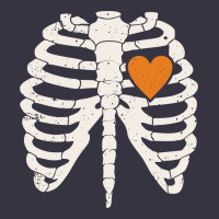 Skeleton Rib Case Orange Pumpkin Heart Vintage Halloween Anatomy Costu Vintage Hoodie | Teevron