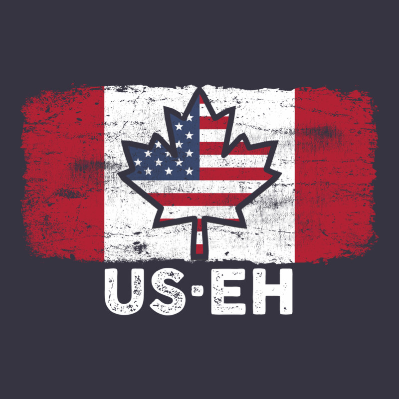 Us Eh American Canadian Flag Canada Day Leaf With Usa Flag Inside Vintage Hoodie by linhVisuals | Teevron