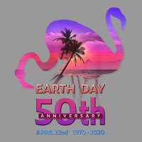 Earth Day 50th Anniversary Pink Flamingos Sunset Silhouette Vintage Hoodie | Teevron