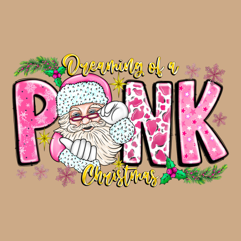 Dreaming Of A Pink Christmas Vintage Hoodie by CowhideDigitalArt | Teevron