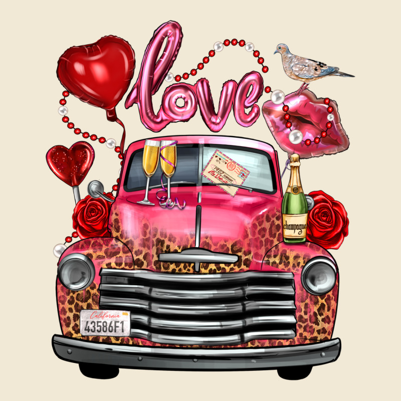 Western Valentines Day Truck Love Bird Letter Premium Tee by FaDigitalArtStudio | Teevron