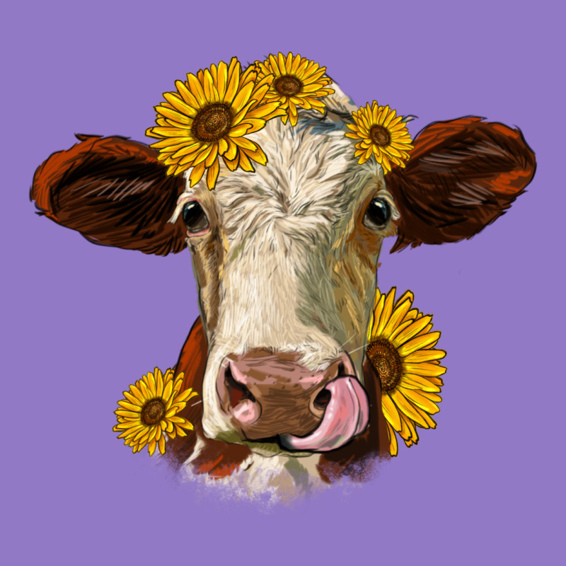 Hereford Cattle Sunflowers Heifer Urban Hoodie by Jasminsmagicworld | Teevron