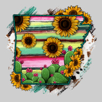Arkansas Map Sunflower Cactus Serape Premium Tee | Teevron