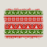 Knitted Christmas Reindeer Pine Tree Background Heavy Core Tee | Teevron