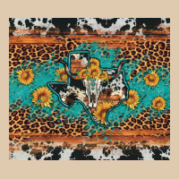 Bull Skull Texas Map Sunflower Leopard Cowhide Classic Tee | Teevron