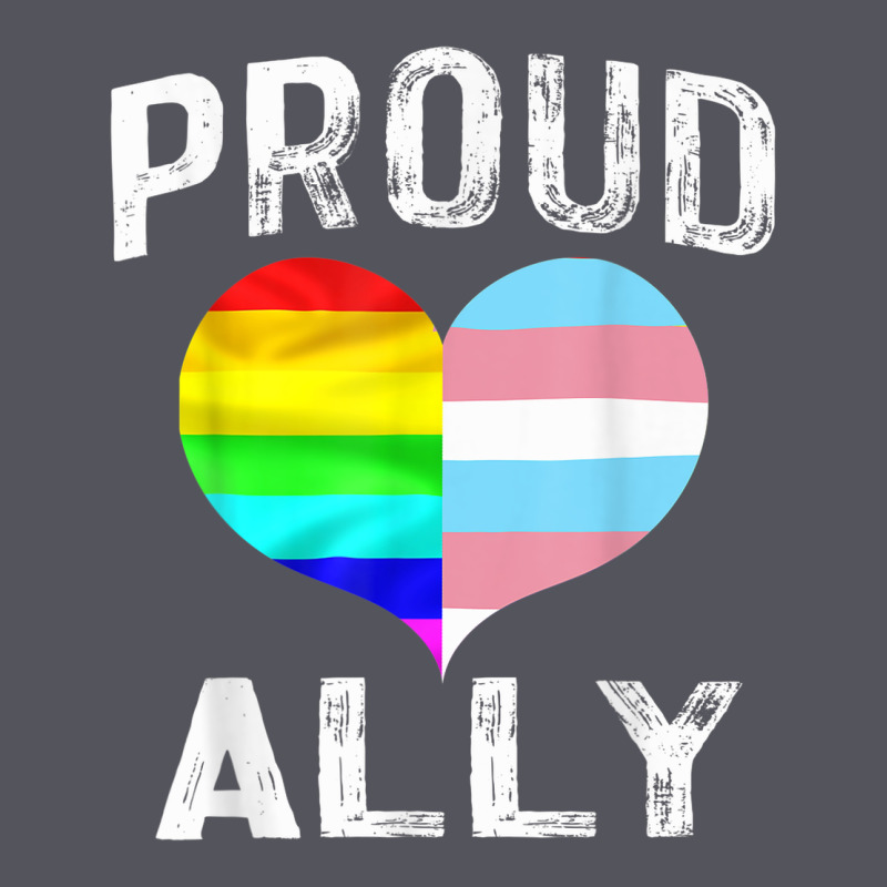 Proud Ally Lgbt Rainbow Heart Gay Pride Month Vintage Hoodie by linhVisuals | Teevron