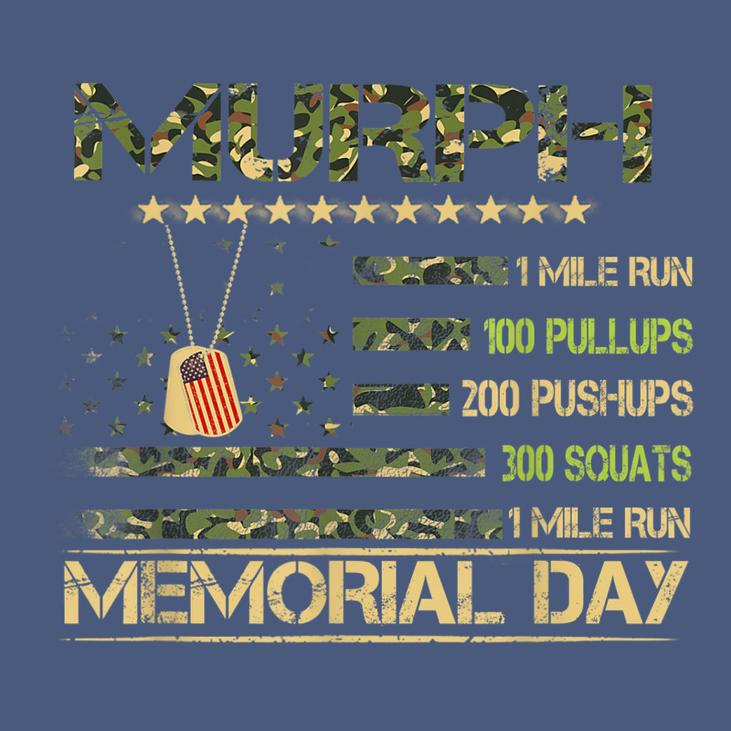 Murph Challenge Memorial Day Workout Wod Camo Gym Gear Vintage Hoodie by linhVisuals | Teevron