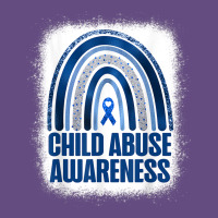 Child Abuse Prevention Awareness Blue Rainbow Bleached Vintage Hoodie | Teevron