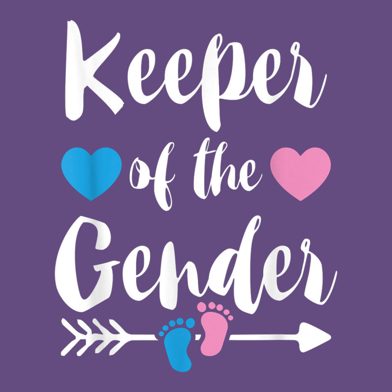 Keeper Of The Gender Reveal Tee Shirt Girl Or Boy Blue Pink Vintage Hoodie by linhVisuals | Teevron
