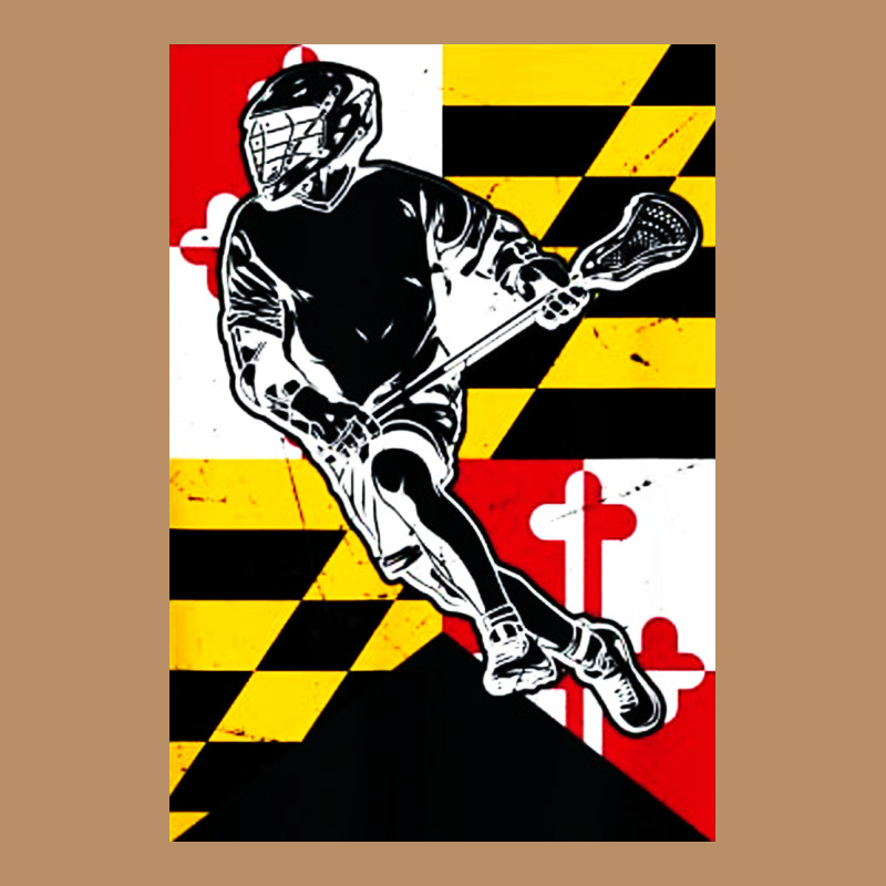 Lacrosse Player Maryland Flag Lax Lacrosse Stick Retro Vintage Hoodie by linhVisuals | Teevron