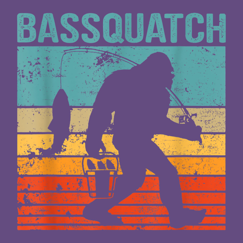 Bassquatch! Funny Bigfoot Fishing Outdoor Retro Vintage Hoodie by linhVisuals | Teevron
