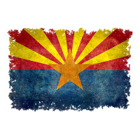 arizona flag in grungy style raglan baseball tee | Teevron