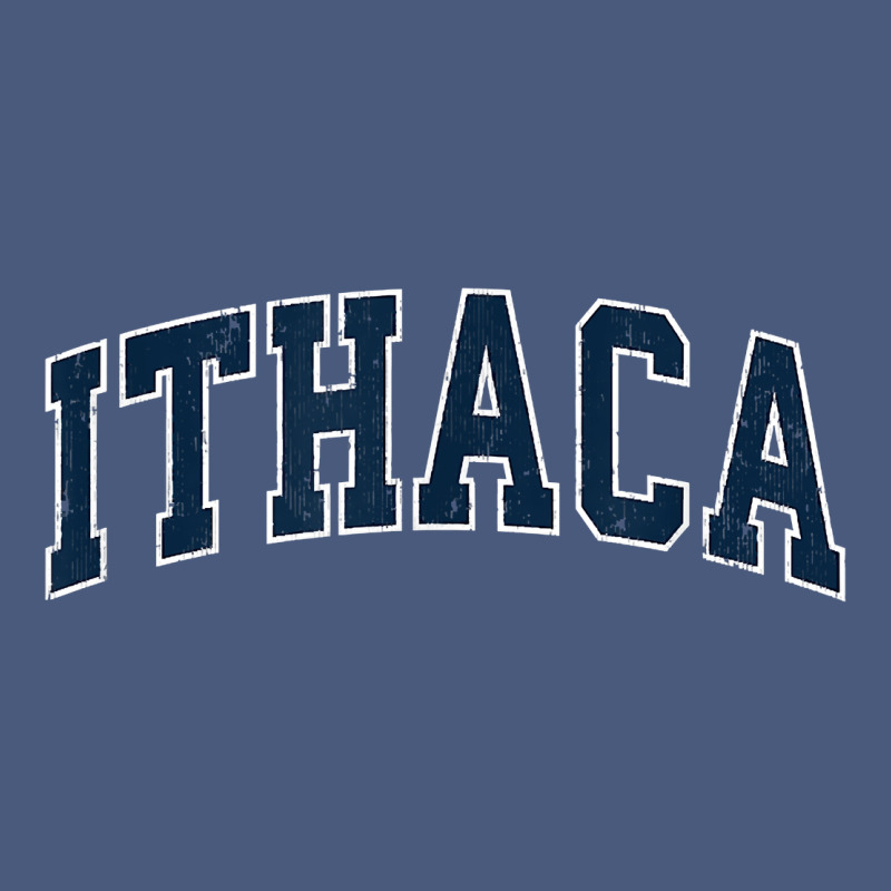Ithaca New York Ny Vintage Sports Design Navy Design T Shirt Vintage Hoodie by linhVisuals | Teevron