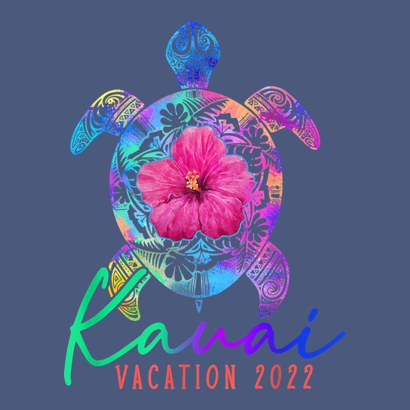 Kauai Hawaii Vacation 2022 Sea Turtle Flower Tropical T Shirt Vintage Hoodie by linhVisuals | Teevron