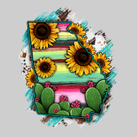 Georgia Map Sunflower Cactus Serape Premium Tee | Teevron