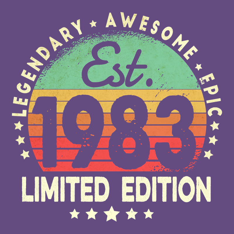 Est. 1983 Vintage 1983 Limited Edition 39th Birthday Retro Pullover Ho Vintage Hoodie by linhVisuals | Teevron