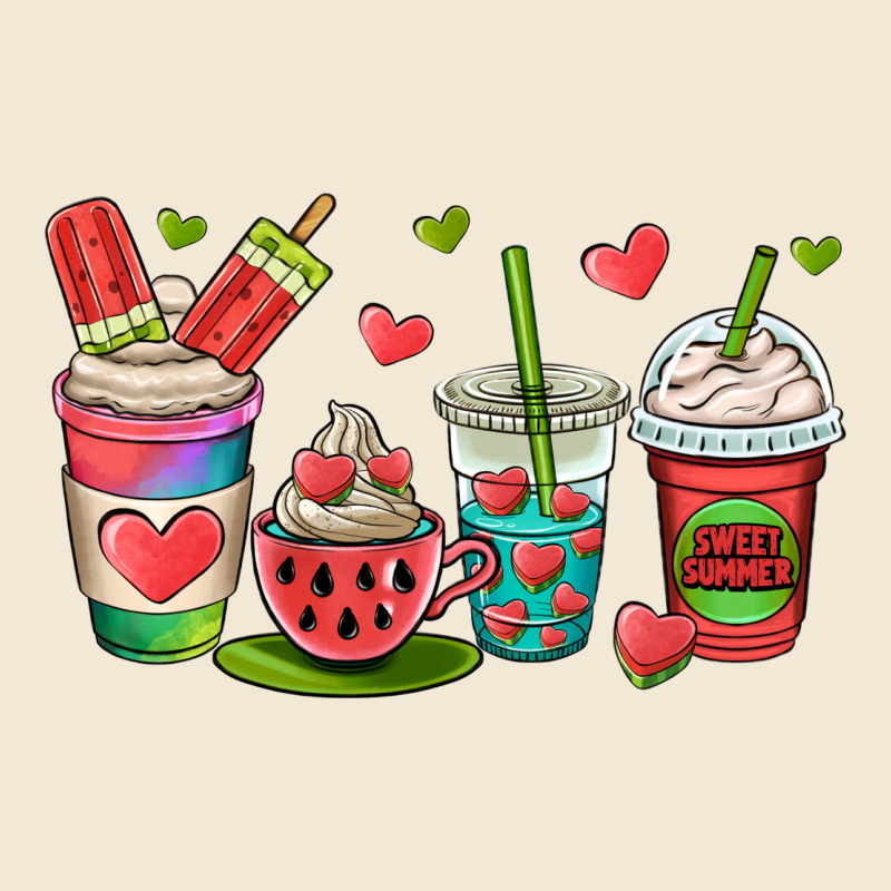 Watermelon Summer Coffee Cups Premium Tee by OliviaCreatesArt | Teevron
