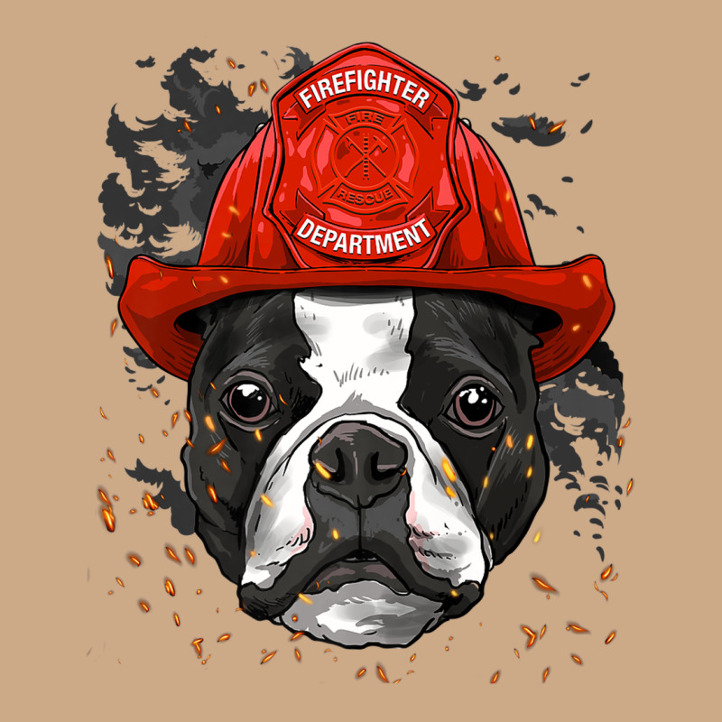 Boston Terrier Firefighter Boston Terrier Dog Lover Premium Vintage Hoodie by linhVisuals | Teevron