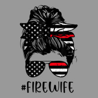 Fire Wife Messy Bun Firefighter Wife Thin Red Line Husband Vintage Hoodie | Teevron