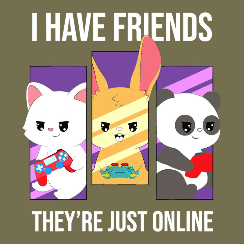 I Have Friends They Are Just Online Vintage Hoodie by linhVisuals | Teevron