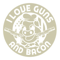 i love guns bacon pork pig funny gun | Teevron