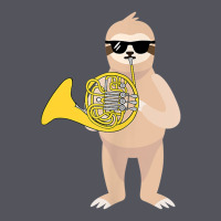 Funny Sloth Wearing Sunglasses Playing French Horn Vintage Hoodie | Teevron