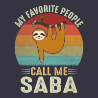 Mens My Favorite People Call Me Saba Cute Sloth Lover Grandpa Premium Vintage Hoodie | Teevron